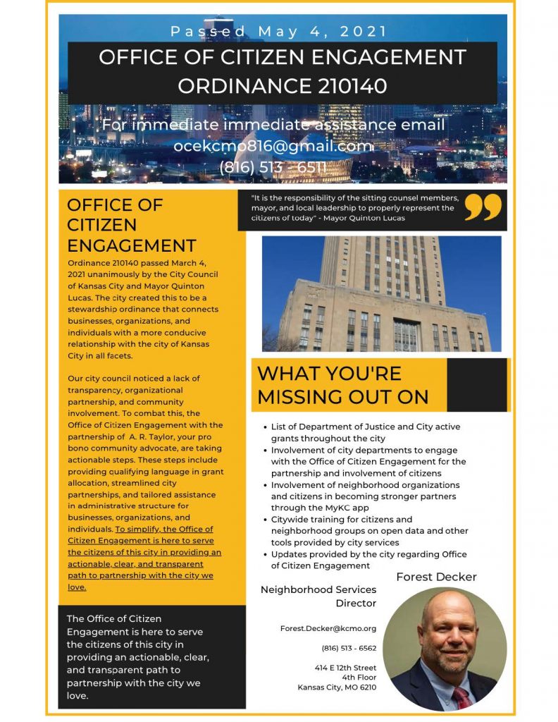 Office of Citizen Engagement Ordinance